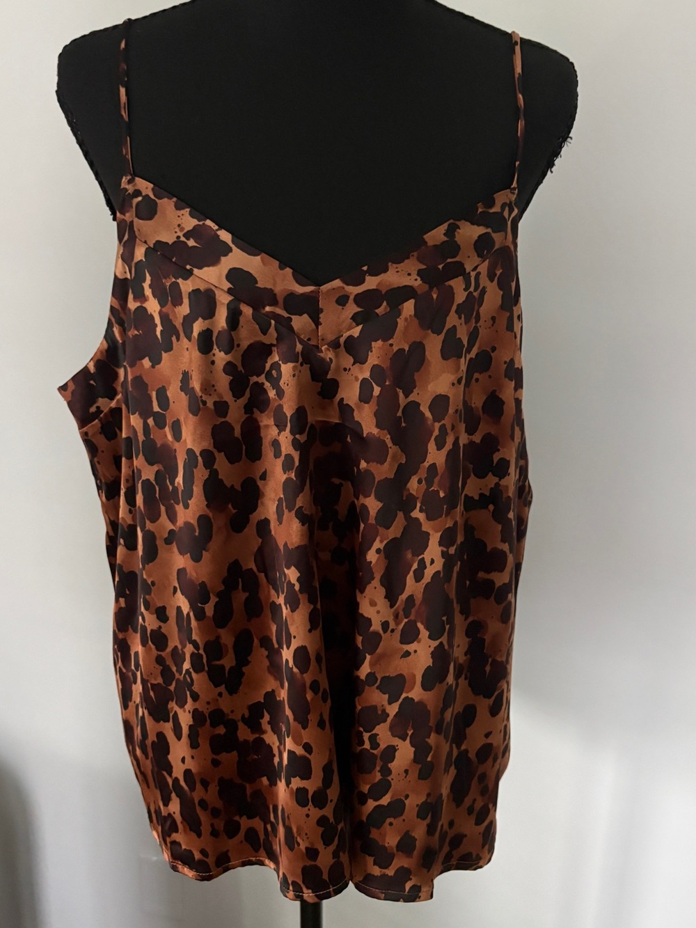 stars above Brown and Black Animal Print Satin Cami